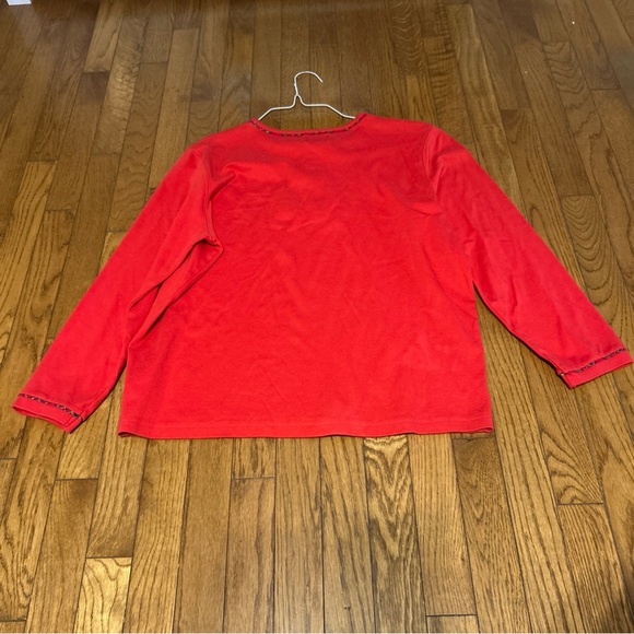 Designers Originals Studio Joy Red Christmas Santa Long Sleeve Women’s Size XL - Picture 3 of 5